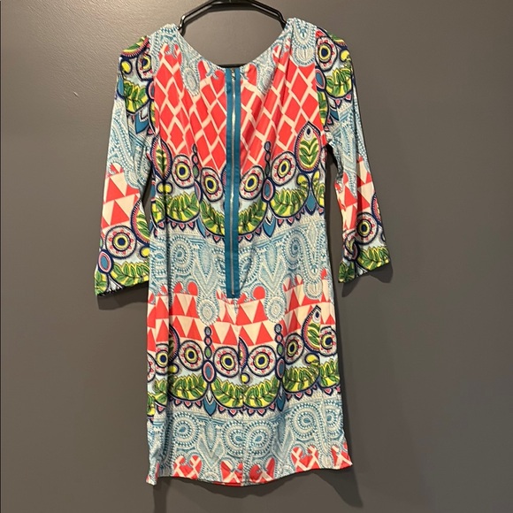 Colorful Geometric Pattern Dress - Picture 2 of 3